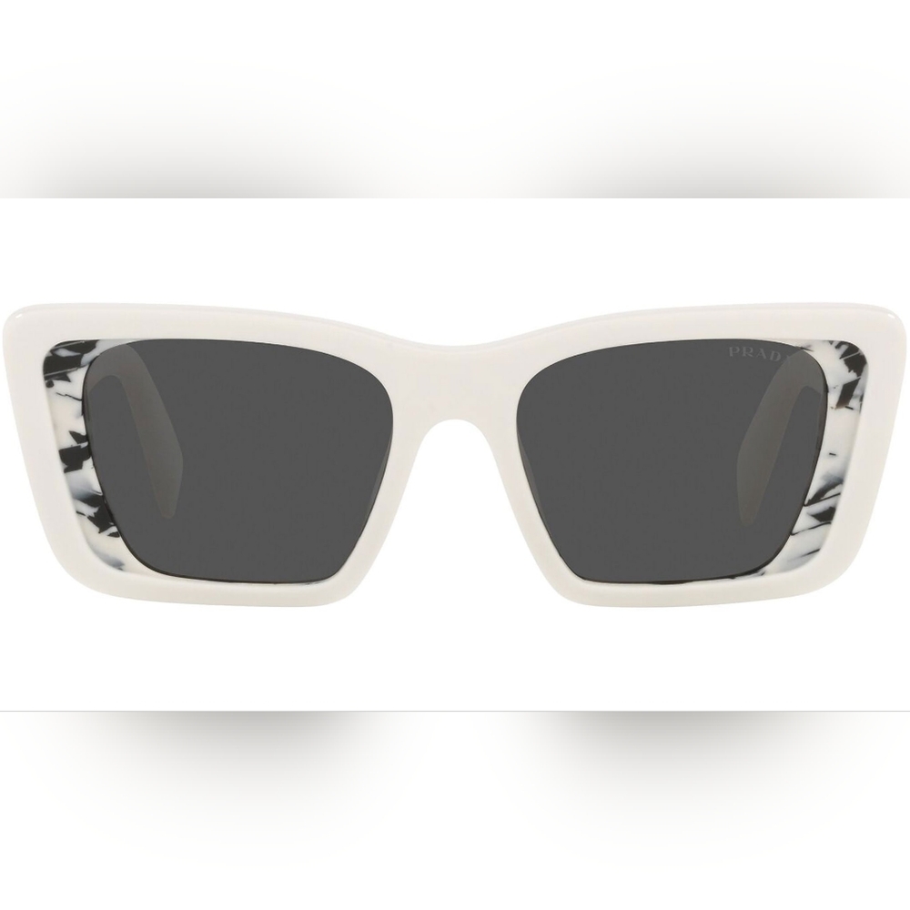 💯- Authentic New PRADAPR 08YS white havana black Sunglasses - Picture 10 of 16